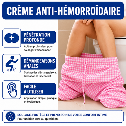 Crème Naturelle Anti-Hémorroïdes Certifiée (CE)